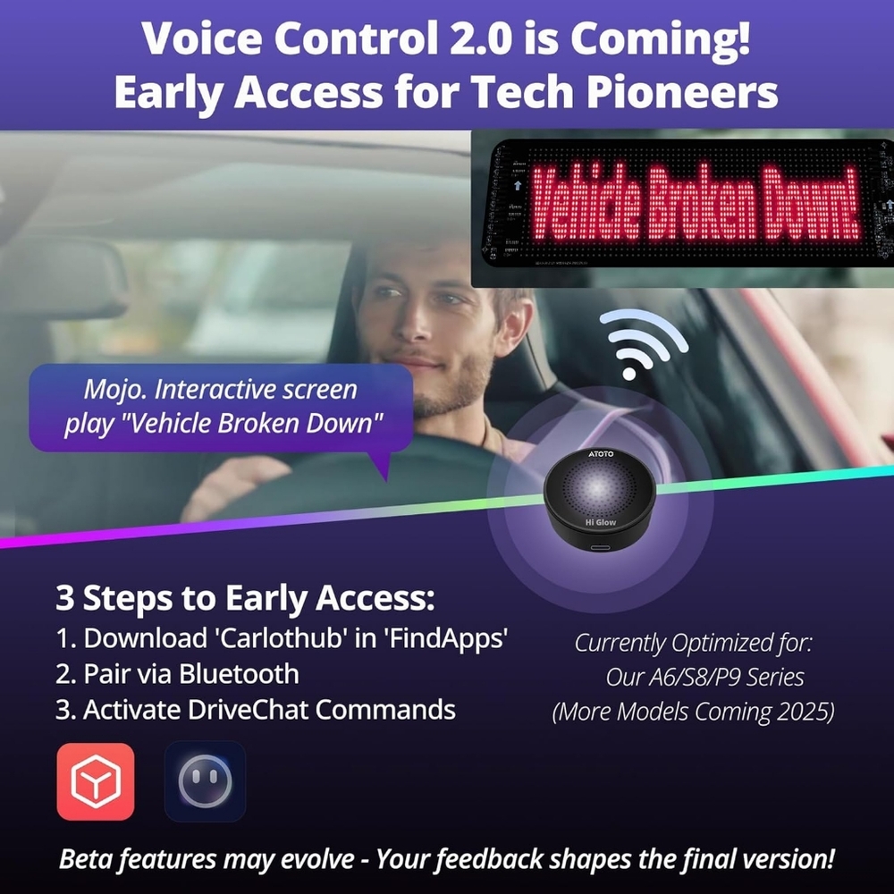 New Aotozone Flexible LED Light Sign for Car, AI Voice & Bluetooth APP Control 1 - Picture 6 of 9